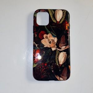 *Lightly Used* Society 6 iPhone 11 / Tough Case / “Floral and Birds XIV”
